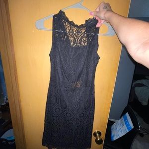 Zalalus Black Lade mesh dress